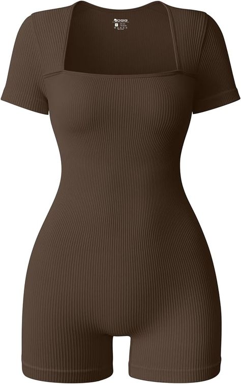 Shapewear Aesthetic, Neck Exercise, Female Clothes Outfits, Gymwear Outfits, One Piece Clothing, Aesthetic Outfit Ideas, Club Night, Short Sleeve Romper