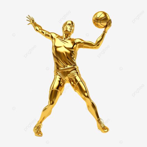 3d gold basketball player figure doing shooting pose 3d gold silver png Silver Png, Basketball 3d Illustration, Shooting Pose, Basketball Hoop Illustration, Gold Basketball, Aztec Design, Transparent Image, Basketball Player, Design Background