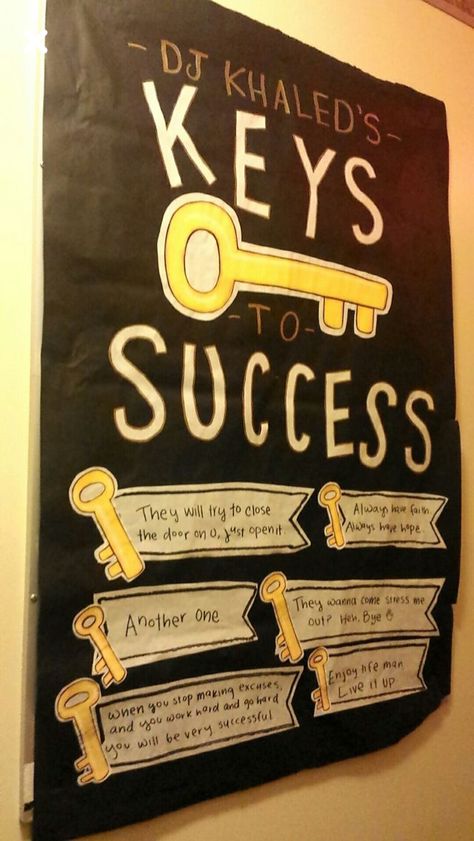 Keys of Success Bulletin Board Commitment Board Ideas, Keys To Success Bulletin Board, Success Bulletin Board Ideas, Motivational Bulletin Boards, Resident Assistant Bulletin Boards, October Bulletin Boards, March Bulletin Board, Office Bulletin Boards, College Bulletin Boards