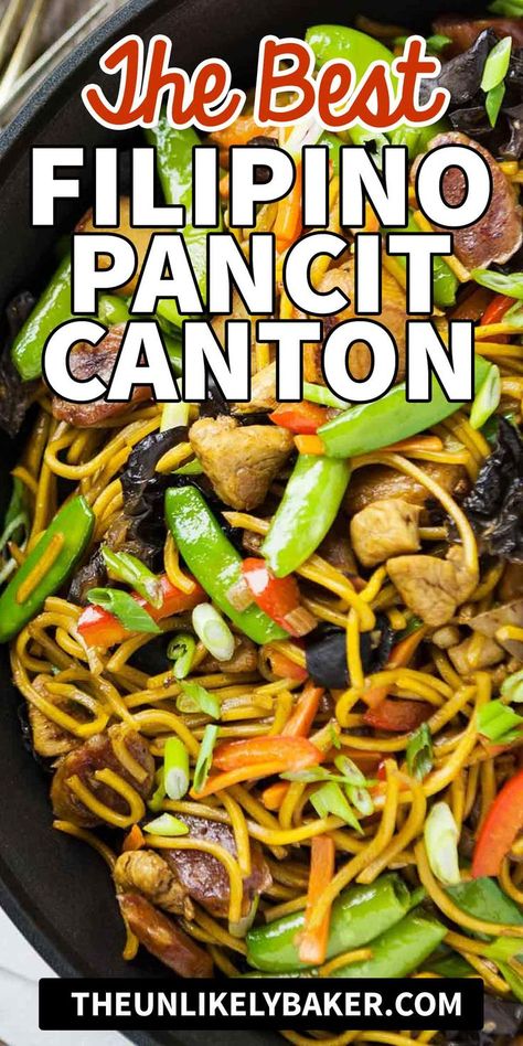 Philapino Recipes, Pancit Canton Recipe, Low Fat Vegetarian Recipes, Pancit Noodles, Best Filipino Recipes, Easy Asian Dishes, Phillipino Food, Filipino Pancit, Pancit Recipe