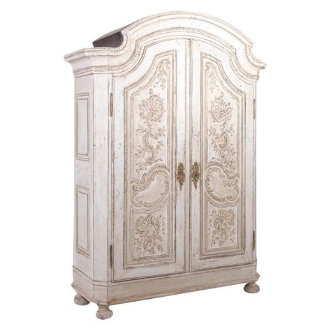 Large two-door rococo cabinet on pressed and profiled ball feet with elaborate rococo carved decoration. The frame has been restored and completed. French Rococo Decor, French Rococo Furniture, Rococo Room, Rococo Bedroom, Rococo Decor, Rococo Design, Hall Cabinet, Rococo Furniture, Pinterest Room