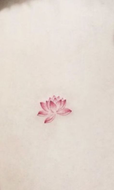 Lotus Flower Tattoo Pink, Lotis Tattoo, Light Pink Tattoo, Pink Ribbon Tattoos, Flower Tats, Small Lotus Tattoo, Flower Tat, Pink Tattoo, Ink Therapy