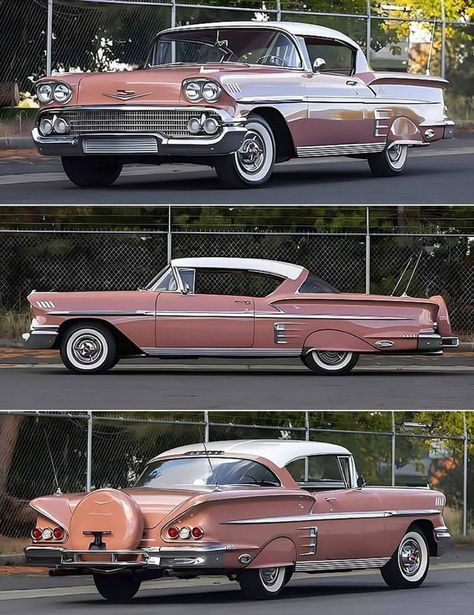 1958 Chevy Bel Air, Impala Car, 1958 Chevy Impala, 1950s Cars, 1956 Chevy Bel Air, Classical Cars, 50s Cars, Vintage Automobiles, Car Deco