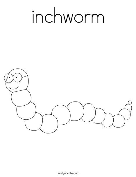 Inchworm Coloring Page, Holiday Lettering, Alphabet Printables, Cool Coloring Pages, Kids Prints, School Fun, Food Coloring, Language Arts, Coloring Page