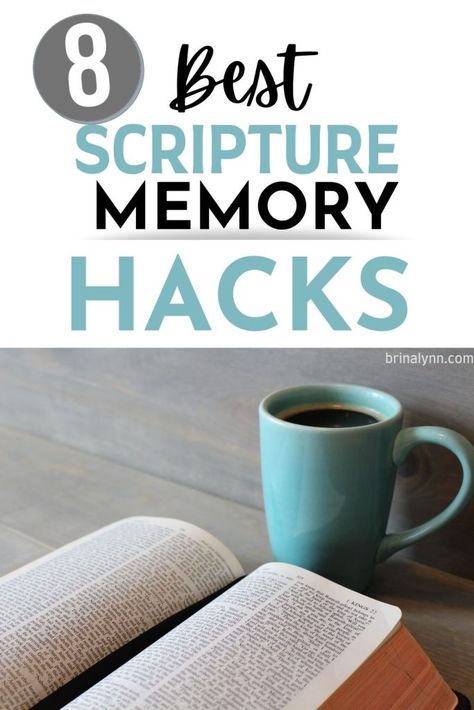 8 Scripture Memory Hacks - Ways to Memorize Scripture Memory Hacks, Memorizing Scripture, Good Scriptures, Helpful Hacks, Scripture Memorization, Scripture Memory, Memorization, Christian Bible Study, God Quotes