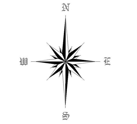 Image result for star of bethlehem tattoo Compass Star Tattoo Design, North Sign Architecture, North Symbol, Sextant Tattoo, Compas Tattoo, Compass Arrow, North Arrow, North Star Tattoos, Nautical Compass Tattoo