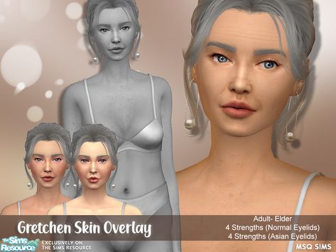 MSQSIMS' Gretchen Skin Overlay Elder Skins Sims 4, Ts4 Elder Skin, Sims 4 Old Skin Overlay, Elder Skin Overlay Sims 4, Sims 4 Elder Cc Skin, Sims Elder Cc, Sims 4 Cc Elder Skin, Elder Cc Sims 4, Sims 4 Elder Skin