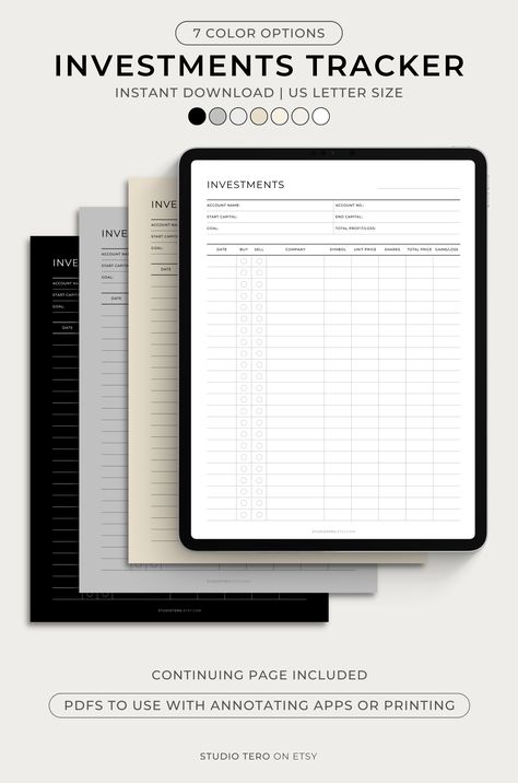 Investment Tracker, Revision Planner, Plan For Future, Company Symbol, Exam Planner, Exam Season, Date Topics, Attendance Sheet, Event Program