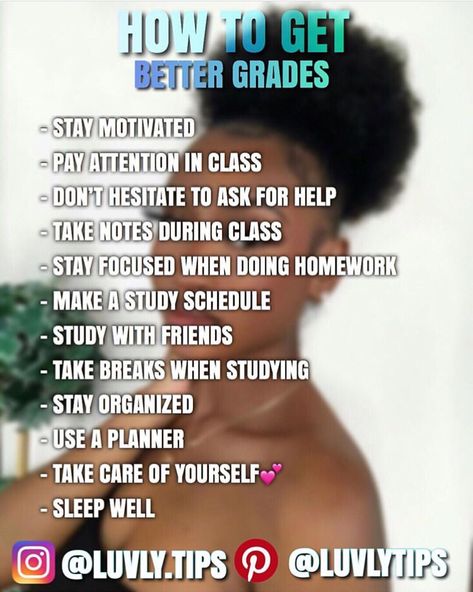 follow me on instagram and pinterest for more tips💕 How To Get Better Grades, How To Get Good Grades, Grades Motivation, Tips For 6th Grade, Get Better Grades, Aries Aesthetic, Better Grades, After School Routine, School Routine