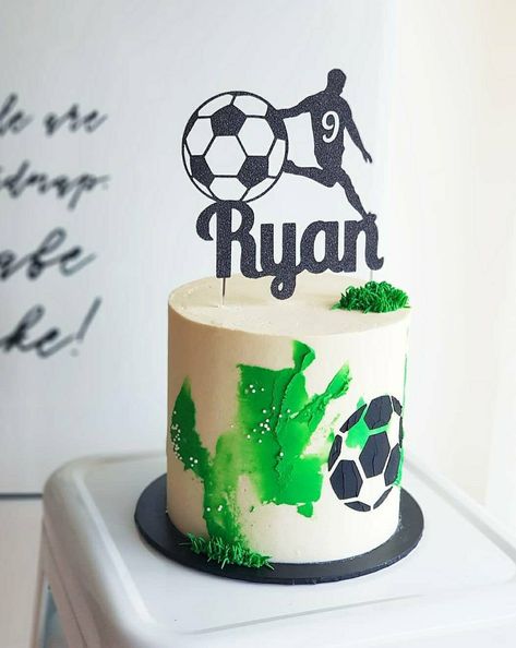 Football cake topper, Soccer cake topper, Soccer name topper, football name topper, player cake topper, boy name topper, Soccer name sign Soccer Themed Cake, Fun Cake Decorating, Soccer Ball Cake, Soccer Birthday Cakes, Neon Cakes, Football Cake Toppers, Football Birthday Cake, Diy Cake Topper Birthday, Baseball Cake