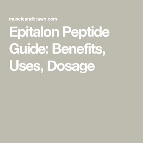 Epitalon Peptide Guide: Benefits, Uses, Dosage Peptides Injection, Homemade Body Cream, Cell Division, Nasal Spray, Vitamin Supplements, Circadian Rhythm, Wellness Center, Aging Process, Clinical Trials