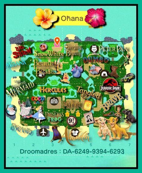 Disney Acnh Designs, Animal Crossing Treasure Island Codes, Animal Crossing Treasure Island, Treasure Island Animal Crossing, Acnh Plaza Idea, Animal Crossing Island Themes, Disney Acnh, Animal Crossing Music, Disney Island