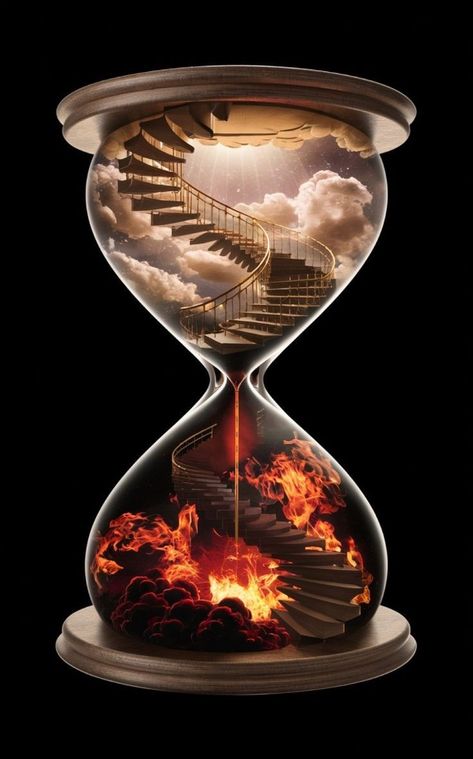 Hourglass Art, Time Travel Art, Running Poster, Sand Clock, Heaven Art, Islamic Video, Round Canvas, Clock Art, Biblical Art