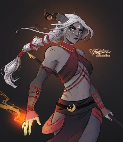 Dragon Age Qunari Female, Faebelina Art, Blight Druid, Qunari Female, Tiefling Druid, Oc Images, Rpg Wallpaper, Tiefling Female, Dnd Tiefling