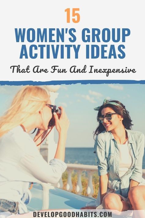 15 Women's Group Activity Ideas That Are Fun & Inexpensive #activities #funactivities #selfcare #selflove Group Social Activities, How To Start A Womens Group, Ladies Activities Ideas, Woman Event Ideas, Women Bonding Activities, Women’s Small Group Ideas, Women’s Group Ideas, Fun Relief Society Activities, Fun Womens Group Activities