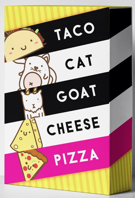 Taco Cat Goat Cheese Pizza, Pizza Card, Best Secret Santa Gifts, Goat Cheese Pizza, Pizza Games, Taco Pizza, Taco Cat, Action Cards, Silly Games