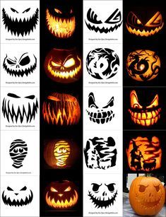 Printable Pumpkin Carving Stencils, Stencils Ideas, Halloween Pumpkin Stencils, Scary Halloween Pumpkins, Halloween Pumpkin Carving Stencils, Pumkin Carving, Creative Pumpkin Carving, Easy Pumpkin Carving, Scary Pumpkin Carving