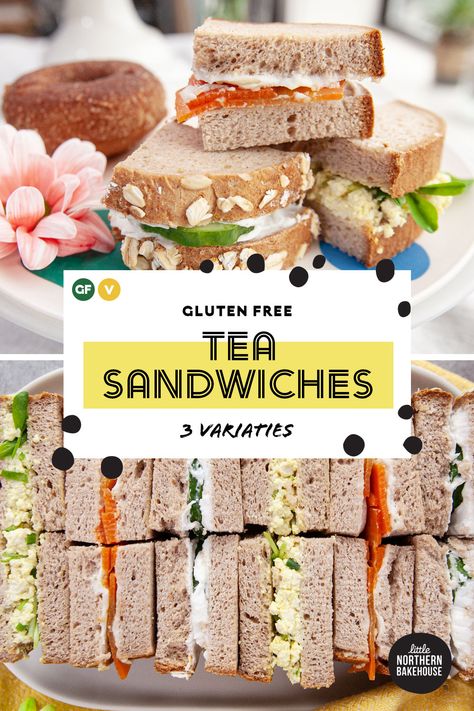 Gluten Free Tea Party, Gluten Free Tea Party Food, Gluten Free Tea Sandwiches, Gluten Free High Tea, Vegan Caprese, Tea Party Recipes, High Tea Sandwiches, Chia Bread, Gluten Free Afternoon Tea