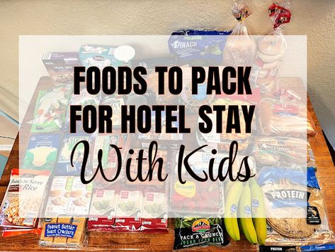 Snacks To Take On Vacation, Easy Food For Hotel Stay, Food For Hotel Room, Hotel Stay Food Ideas, Hotel Living Food Ideas, Snacks For Vacation House, Snacks For Weekend Getaway, Healthy Hotel Eating, Food Ideas For Hotel Stay