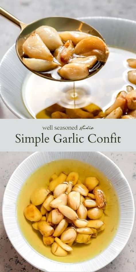 What To Do With Garlic, Steak Tenderloin, Garlic Oil Recipe, How To Cook Garlic, Confit Recipes, Garlic Confit, Garlic And Olive Oil, Garlic Spread, Olive Oil Recipes