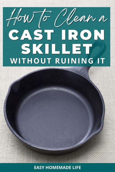 Clean A Cast Iron Skillet, Rusty Cast Iron Skillet, Clean Cast Iron, Cleaning Cast Iron Skillet, Cast Iron Skillets, Clean Mama, Cast Iron Cleaning, Remove Rust, Iron Skillets