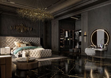 𝐋𝐔𝐗𝐔𝐑𝐘 𝐌𝐀𝐒𝐓𝐄𝐑 𝐁𝐄𝐃𝐑𝐎𝐎𝐌 on Behance Tattoo Modern, Simple Bed Designs, Huge Bedrooms, Interior Design Renderings, Bed Design Modern, Bedroom Master, Luxury Bedroom Master, Luxurious Bedroom, Luxury Bedroom