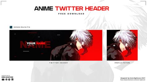 Anime Banner Template, Anime Yt Banner, Twitter Header Template, Anime Twitter Header, Header Template, Yt Banner, Anime Banners, Anime Header, Anime Banner