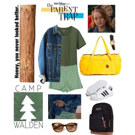 Hallie Parker - Parent Trap by jenna-konatowski on Polyvore featuring Uniqlo, adidas Originals, JanSport, Thierry Lasry, FjÃ¤llrÃ¤ven and Camp Hallie Parker Outfit, Parents Trap, Parent Trap Movie, Trapped Movie, Parker Outfit, The Parent Trap, Parent Trap, Thierry Lasry, Trendy Halloween Costumes