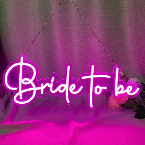 Bride to be Neon Sign, Pink Wedding Party Decoration Led Sign Light, Customizable Words Color Wall Décor Light Sign, Bedroom Light, Engagement Party Light (Pink Bride) Pink Wedding Party, Wall Decor Lights, Pink Bride, Bedroom Light, Color Wall, Light Sign, Sign Lighting, Party Lights, Led Sign