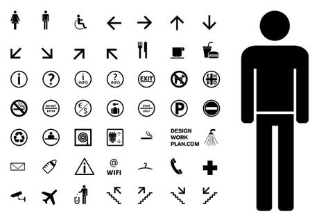 8 Free Pictogram Icon Libraries and Collections Wayfinding Design, Signage System, Wayfinding Signage, Free Trial, Design Working, Free Photos, Screen Printing, Created By, Signs