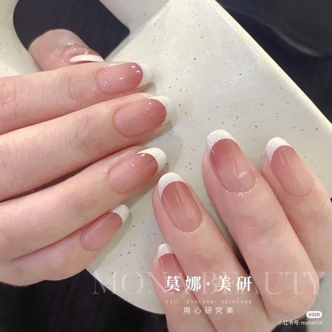 Nail Inspiration Simple, Easy Nails Design, Pretty Nails Design, Nails Design Natural, Nails Design Simple, Nails Design Short, Art Gel Nails, Simple Nails Design, Short Nail Inspo