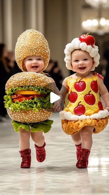 LittleClassics on Instagram: "Cutest Baby Fashion Show Featuring Food-Themed Outfits 
#cute #fashion #baby #AI #runway #viral #fashionweek #bebe #kids #fashion" Kids Fashion Show, Anne Geddes, Hoco Hair, Fashion Baby, Themed Outfits, Fashion Costume, Makkah, Editorial Design, Costume Party