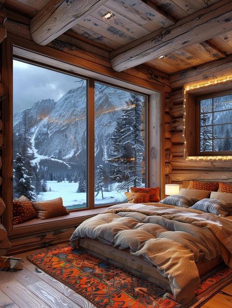 Winter Cabin Aesthetic, Cabin Interior Ideas, Boat Homes, Modern Log Cabin, Log Cabin Interior, Christmas Lodge, Cabin Aesthetic, Log Cabin Ideas, Cabin Inspiration