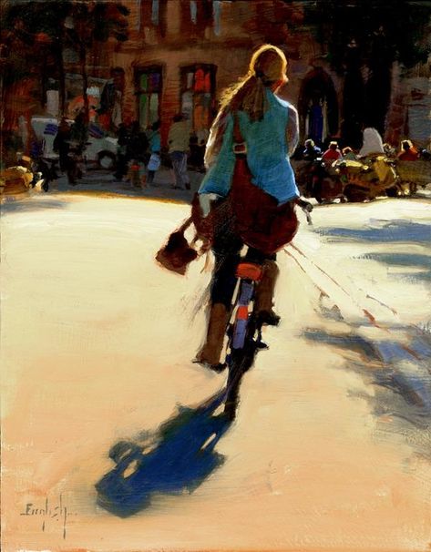 Kim English Art, Kim English Paintings, English Paintings, Kim English, Watercolor Art Landscape, City People, Oil Painting Techniques, English Art, American Southwest