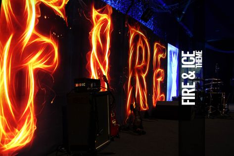 Fire and Ice Party Party Themed Events Fire And Ice Event Theme, Fire And Ice Ball, Fire And Ice Decorations, Fire And Ice Party Theme, Fire Themed Party, Ice Party Theme, Fire And Ice Party, Fire And Ice Theme, Fire Installation