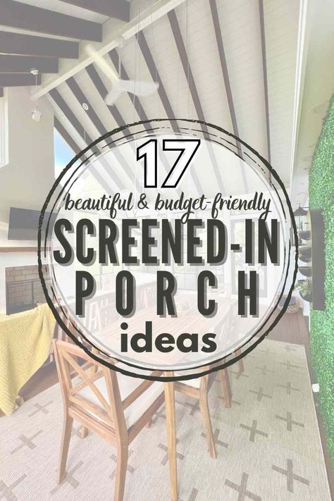 17 beautiful and budget-friendly screened-in porch ideas: Learn how to bring the outdoors in with these screened-in porch ideas. I have the inspiration you need for your own screened-in porch reno! #screenedinporch #screenedporch #screenporch #screenroom #homedecor #outdoorliving #DIY Small Screened Porch, Screened In Porch Ideas, Screened Front Porches, Closed In Porch, Screened Back Porches, Screened In Porch Furniture, Screened In Porch Diy, Screened Porch Decorating, Screened Porch Designs