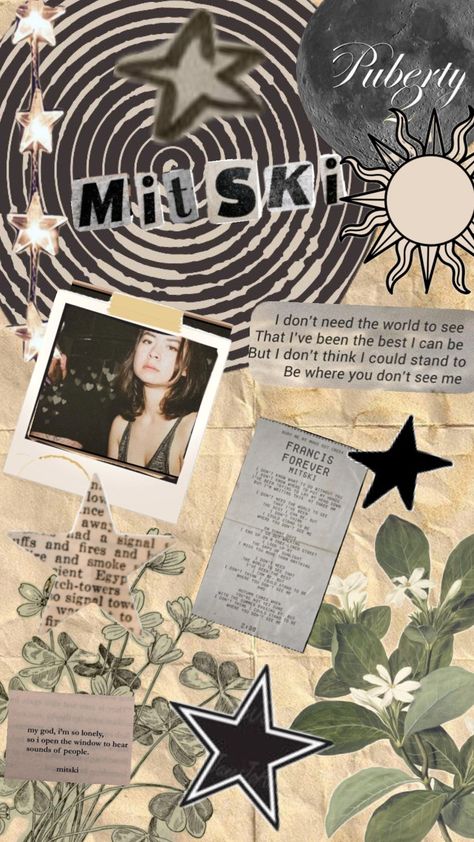 Mitski Bury Me At Makeout Creek Album Cover, Mitski Inspired Wallpaper, My Love Mine All Mine Mitski Wallpaper, Miski Wallpapers, Mitski Homescreen, Mitski Background, Mitski Shuffle, Mitski Wallpapers Lyrics, Mitski Collage