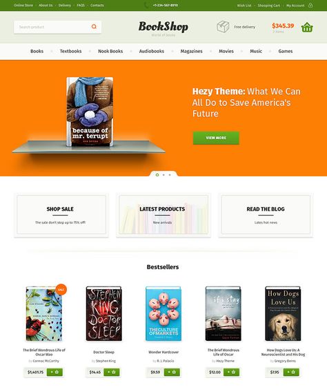 Bookshop PSD Template Book Store Website, Selling Website Templates, Book Website, Bookstore Design, Shopify Ecommerce, Online Book Store, Vertical Jump, Book Cover Design Inspiration, Jazz Poster