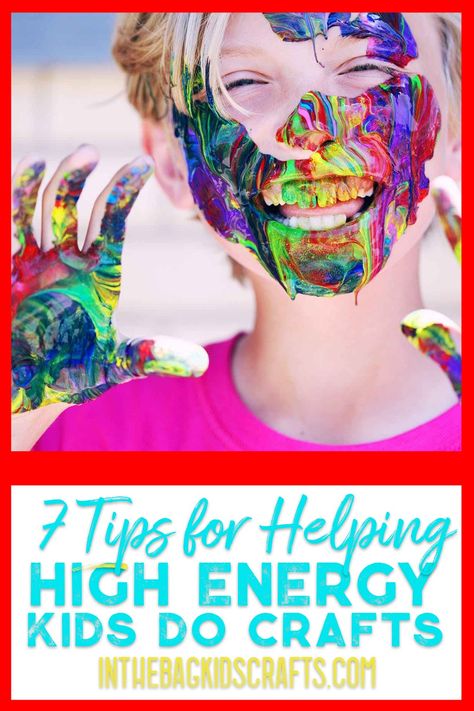 Learn 7 ways to help your high energy kid participate in crafts and other activities usually done while seated!  Crafting is for ALL kids!  Plus find loads of fun craft activities that will keep any child's attention!  #adhdstrategiesforkids #adhd #adhdkids Kids Crafts Letters, Quick Kids Crafts, Nursery Rhymes Preschool Crafts, Organized Homeschool, Cheap Kids Crafts, Child Development Activities, Paper Flowers For Kids, Energy Kids, Do Crafts