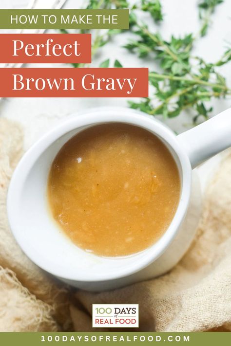 Brown Gravy. With Text Reading: Classic Homemade Brown Gravy Recipe. Simple Gravy Recipe, Chicken Pot Roast, Beef Mashed Potatoes, Home Made Gravy, Flour Gravy, Easy Brown Gravy, Homemade Brown Gravy, Brown Gravy Recipe, Turkey Christmas