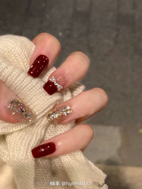 Red Nail Designs Classy, Maroon Nail Art, Maroon Nail Designs, Fashionable Nails, Wedding Nail Art Design, Inspiration Nails, Bridal Nail Art, Maroon Nails, Nails Fashion