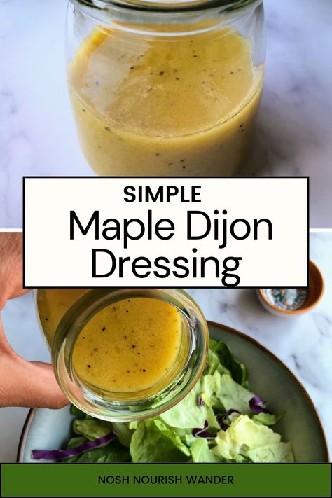 Sometimes salads can be boring and lacking in flavor. But one of the best ways I have found to elevate a simple salad is by adding a flavorful, homemade dressing. And when it comes to dressings, one stands out above the rest: Maple Dijon Dressing. This mouth-watering dressing combines the sweetness of maple syrup with the tanginess of Dijon mustard, resulting in a burst of flavor that will leave your taste buds happy. Maple Syrup Salad Dressing, Dijon Vinaigrette Dressing, Maple Dijon Dressing, Mustard Salad Dressing, Best Salad Dressing, Dijon Dressing, Roasted Parsnips, Vinaigrette Salad, Easy Salad Dressing