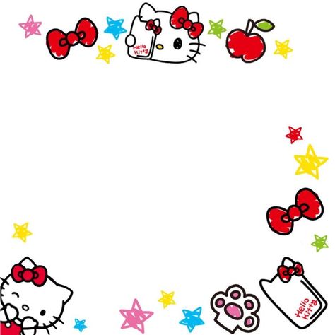 i made this, no reposts unless credited . Sanrio Frame, Photo Stand, Cute Frames, Photo Stands, Cute Easy Drawings, Photo Template, Pinterest Board, Custom Cards, Border Design