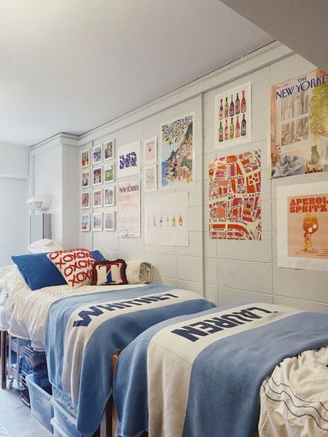 lmaloney21 | VSCO Red Dorm, Blue Dorm, Dream Dorm Room, Dorm Room Styles, College Room Decor, Dream Dorm, Dorm Bedroom, Dorm Inspiration, Coastal Room