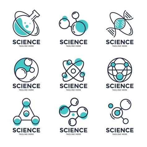 Science Logo Collection Science Logo Design, Fire Sculpture, Science Logo, Science Symbols, Science Icons, School Logo, Geometric Logo, Vector Free Download, Symbol Logo