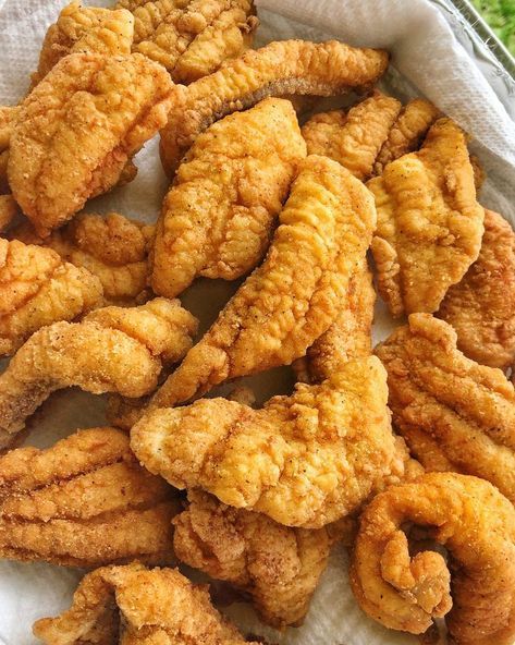 Best Fried Fish Recipe Ever, Cajun Fried Fish Recipes, Buttermilk Fried Catfish Recipe, Easy Fried Catfish, Deep Fry Fish Recipes, Cajun Fried Catfish Recipes, Fried Fish And Shrimp Recipes, Deep Frying Fish, How To Deep Fry Fish