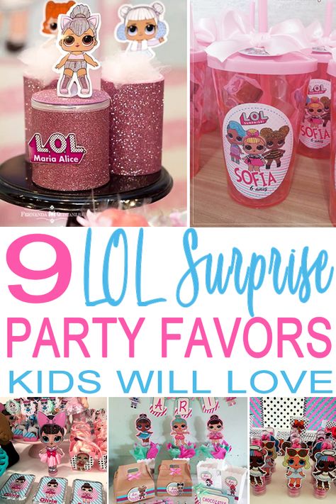 LOL Surprise Party Favors! Surprise the kids & send them home with some amazing party favors from a LOL Surprise Doll theme party. The coolest LOL Surprise party ideas boys and girls would love to take home as a gift. Find DIY LOL Surprise party favors for any age! So if you are having a LOL Surprise Doll party check out ideas like: goodie bags, sleep mask, party favor bags & more fun favors for friends. Get the best LOL Surprise party favor ideas right here! Birthday Surprises For Friends, Birthday Surprise Kids, Girls Party Favors, Kids Birthday Themes, Doll Party, Birthday Surprise Party, Favor Ideas, Surprise Party, 6th Birthday Parties