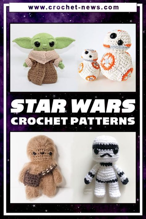 15 patrones de ganchillo de Star Wars Star Wars Crochet Patterns, Crocheting Supplies, Nerdy Decor, Star Wars Crochet, Star Wars Crafts, All Free Crochet, Crochet Stars, Star Wars Inspired, Crochet Throw