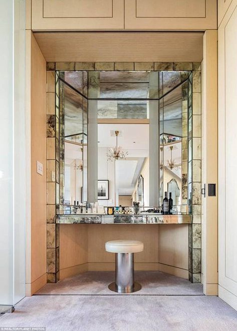 Central Park Apartment, Nyc Penthouse, Closet Vanity, Central Park West, Glam Room, New York Apartment, Wardrobe Closet, Closet Design, Guest Bedrooms