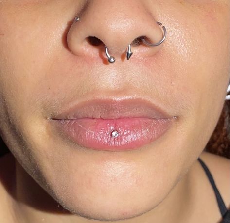 Piercing Healing, Dream Piercings, Ashley Piercing, Mouth Piercings, Scorpio Rising, Piercing Inspo, Medusa Piercing, Cool Ear Piercings, Face Piercings